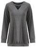 Lace Insert Shredding Sweatshirt