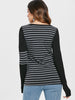 Long Sleeve Stripe Panel T-shirt