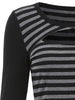 Long Sleeve Stripe Panel T-shirt
