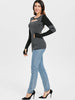 Long Sleeve Stripe Panel T-shirt