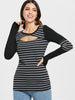 Long Sleeve Stripe Panel T-shirt
