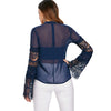 Lace Sleeve See Through Blouse