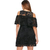 Self Tie Keyhole Mini Lace Dress