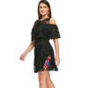 Self Tie Keyhole Mini Lace Dress