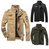Men Military Army Style Cotton Jacket Fashion Air Force Casual Zip Up Outwear