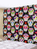 Skulls Heart Flower Tapestry Wall Art Home Decoration