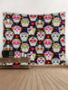 Skulls Heart Flower Tapestry Wall Art Home Decoration