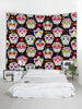 Skulls Heart Flower Tapestry Wall Art Home Decoration