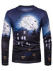 Halloween Night Printed Long Sleeve Tee