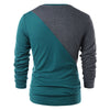 Casual Color Blocking V Neck T-shirt