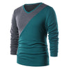 Casual Color Blocking V Neck T-shirt