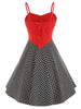 Spaghetti Strap Polka Dot Retro Dress