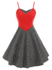 Spaghetti Strap Polka Dot Retro Dress