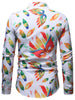 Colorful Leaves Print Digital Printing Shirt