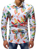 Colorful Leaves Print Digital Printing Shirt