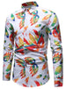 Colorful Leaves Print Digital Printing Shirt