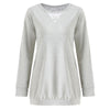 Lace Insert Shredding Sweatshirt