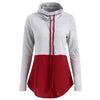 Color Blocking Drawstring Cowl Neck Sweatshirt