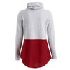 Color Blocking Drawstring Cowl Neck Sweatshirt