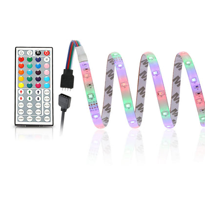 ZDM Waterproof 5M 24W Rgb Smd Light Led Strip 44KEY IR Remote Controller Kit Dc12v