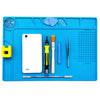 34 x 23cm Magnetic Heat Insulation Silicone Pad Desk Mat Maintenance Platform with Magnetic Section for BGA Soldering Repair Station