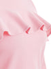 Open Shoulder Ruffled Knitwear