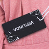 Round Collar Long Sleeve Button Loose Women T-shirt