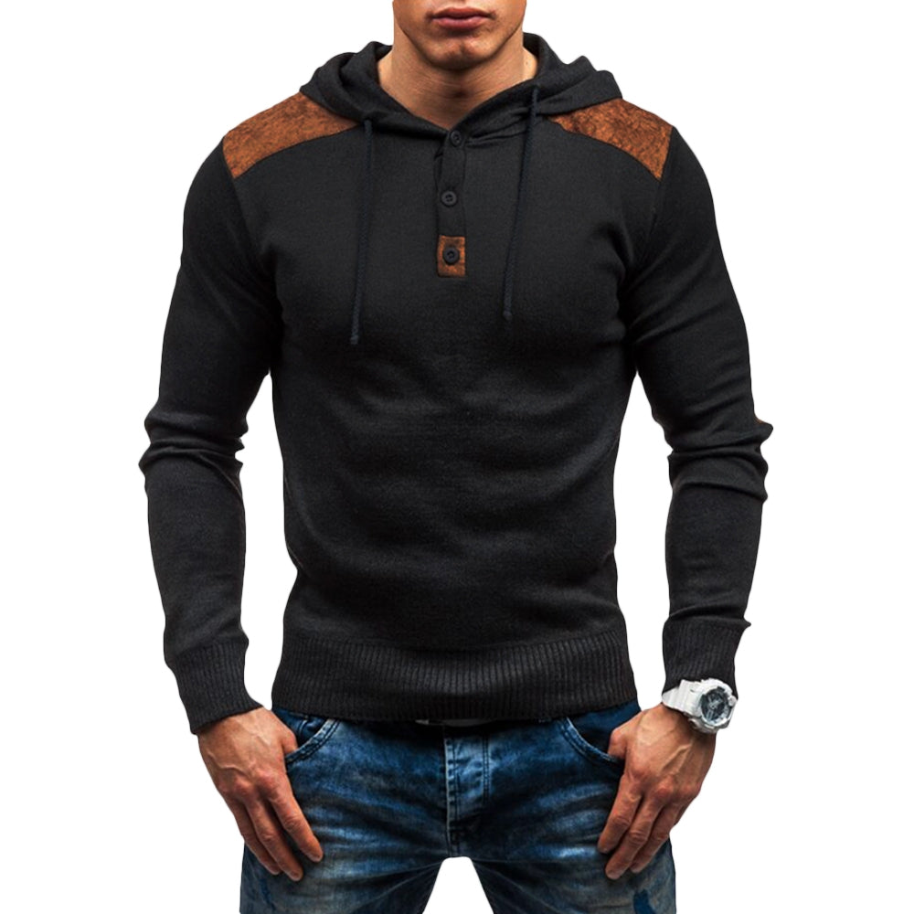 Men's Solid Color Hooded Sweater