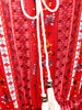 Elastic Waist Long Sleeve Bohemia Print Dress