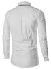 Color Block Hidden Button Casual Shirt