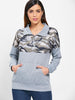 Kangaroo Pocket Printed Sweatshirt