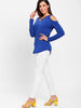 V Neck Open Shoulder Criss Cross T-shirt