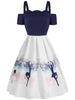 Dancing Girl Print A Line Dress