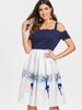 Dancing Girl Print A Line Dress