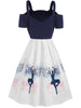 Dancing Girl Print A Line Dress