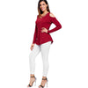 V Neck Open Shoulder Criss Cross T-shirt