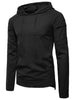 Patch Panel Design Drawstring Hoodie