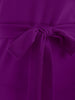 Ruffle Hem Plunge Mid Calf Dress with Belt