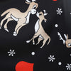 Vintage Round Collar Long Sleeve Christmas Print Women A Line Dress