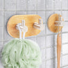 Wall Mounted Bamboo Wooden Coat Hook Rack