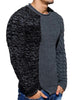 Spliced Raglan Sleeve Pullover Sweater