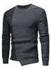 Spliced Raglan Sleeve Pullover Sweater
