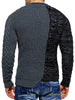 Spliced Raglan Sleeve Pullover Sweater