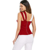 Back Zip Asymmetrical Flare Tank Top
