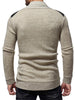 Contrast Color Shawl Collar Sweater