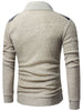 Contrast Color Shawl Collar Sweater