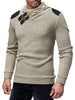 Contrast Color Shawl Collar Sweater