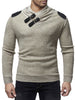 Contrast Color Shawl Collar Sweater