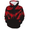 Long Sleeve Splatter Print Drawstring Hoodie