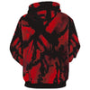 Long Sleeve Splatter Print Drawstring Hoodie